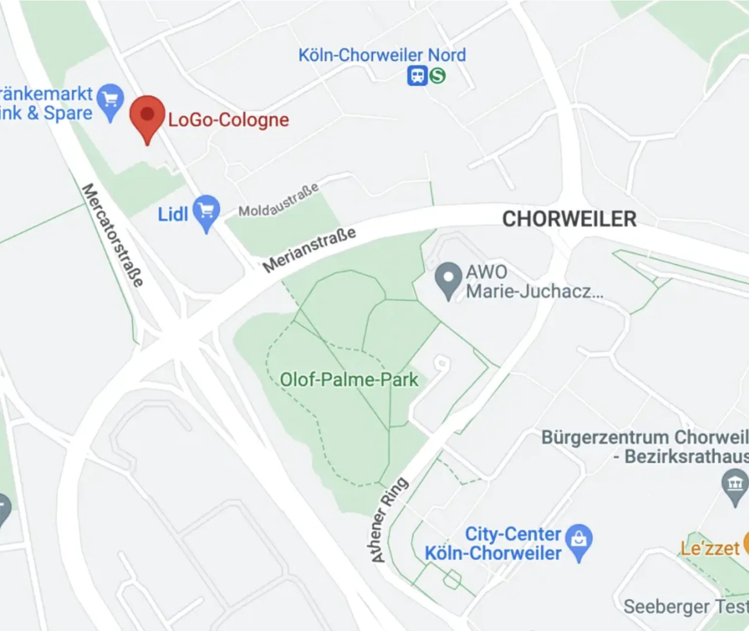Karte: LoGo-Cologne, Elbeallee 17, Köln-Chorweiler
